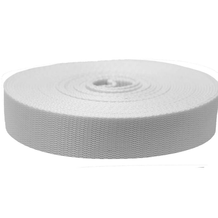 1-1/2 Inch Flat Nylon White