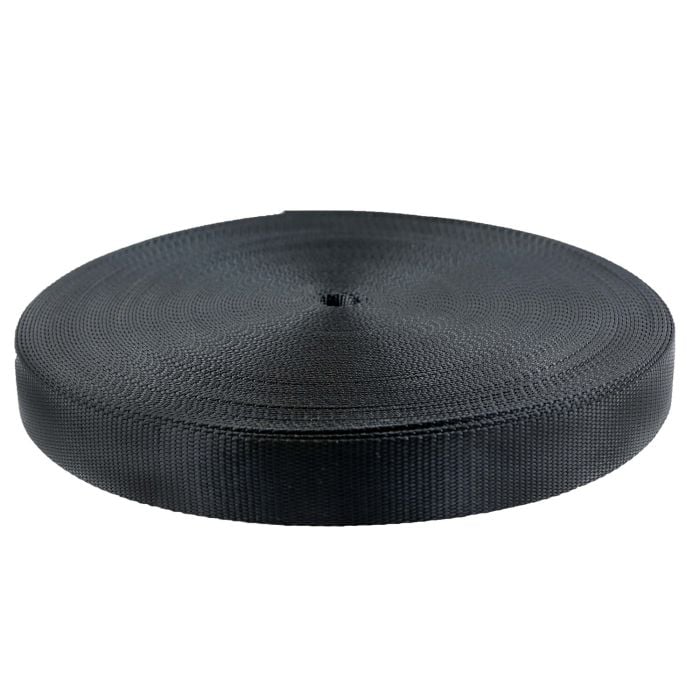 1-1/4 Inch Flat Nylon Black