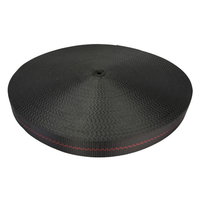 12K Polyester Webbing Black with Tracer