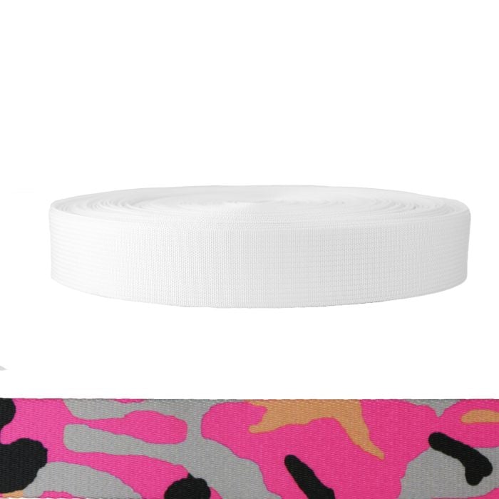 1-1/2 Inch Commercial Military Style 17337 Polyester Camo Pink