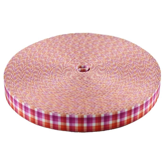 1 Inch Picture Quality Polyester Webbing Lesbian Pride Plaid