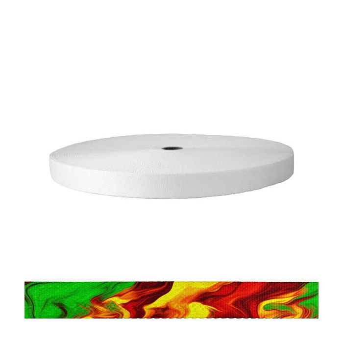1 Inch Picture Quality Polyester Webbing Wicked Rasta