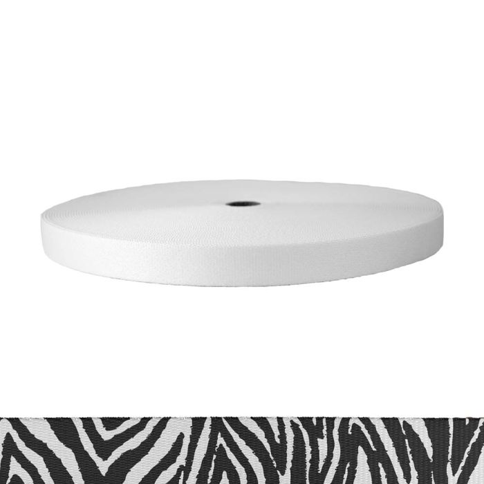 1 Inch Picture Quality Polyester Webbing Zebra