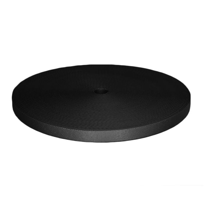 1/2 Inch Picture Quality Polyester Webbing Black