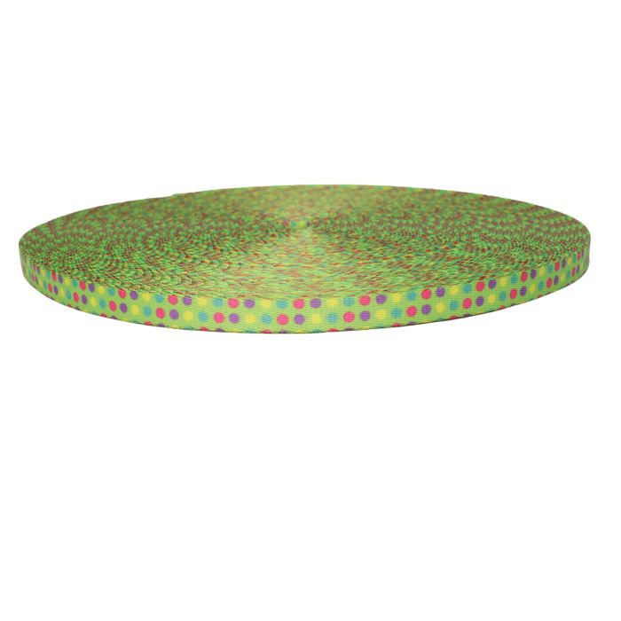 1/2 Inch Picture Quality Polyester Webbing Candy Dots