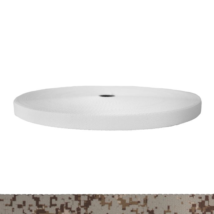 3/4 Inch Picture Quality Polyester Webbing Camouflage Digital Desert