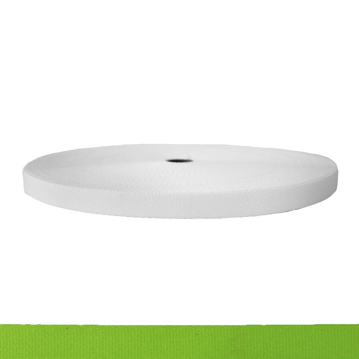 3/4 Inch Picture Quality Polyester Webbing Lime Green