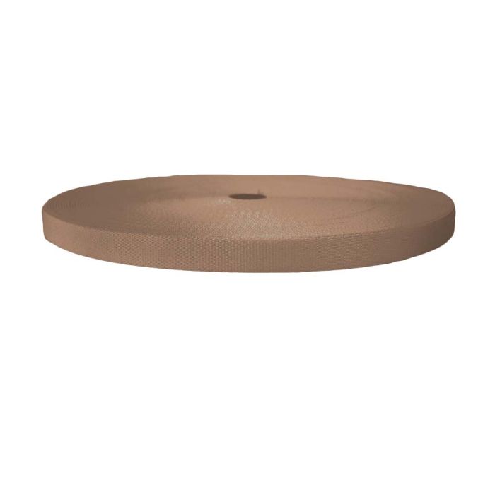 3/4 Inch Picture Quality Polyester Webbing Tan