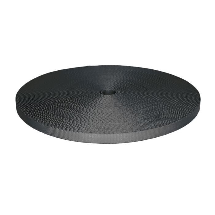 3/8 Inch Picture Quality Polyester Webbing Charcoal