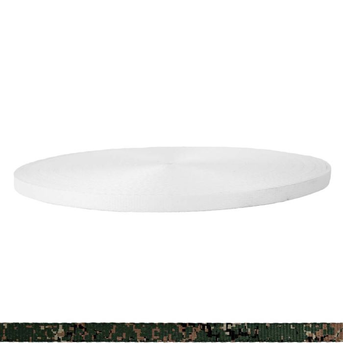 3/8 Inch Picture Quality Polyester Webbing Camouflage Jarhead