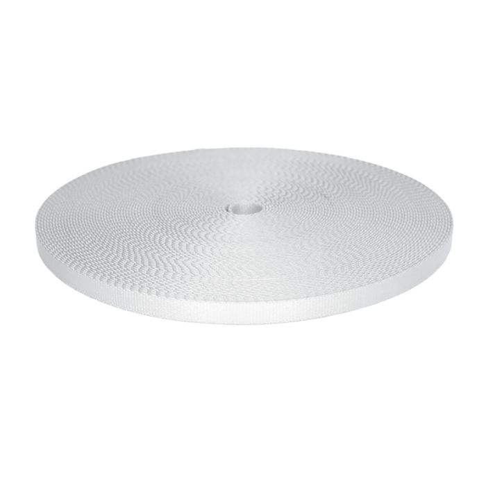3/8 Inch Picture Quality Polyester Webbing White