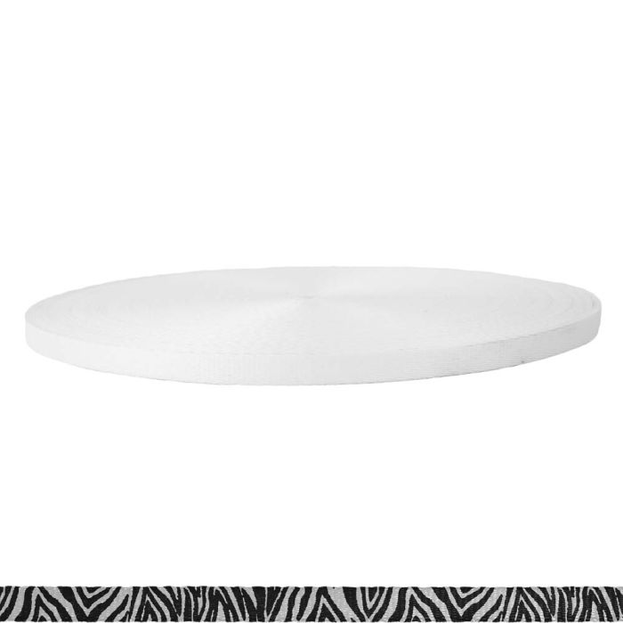3/8 Inch Picture Quality Polyester Webbing Zebra