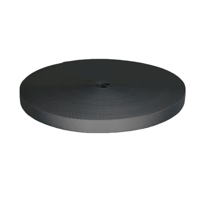 5/8 Inch Picture Quality Polyester Webbing Charcoal