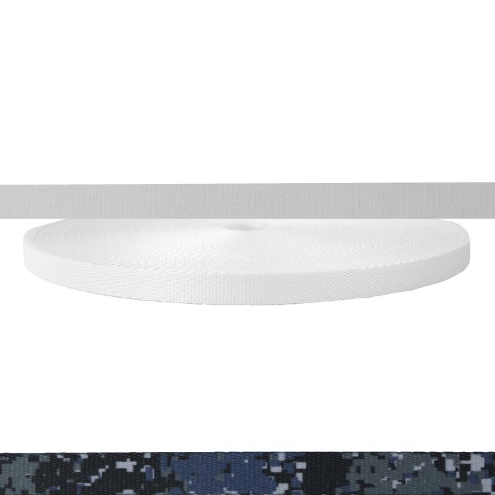 5/8 Inch Picture Quality Polyester Webbing Camouflage Digital Blue