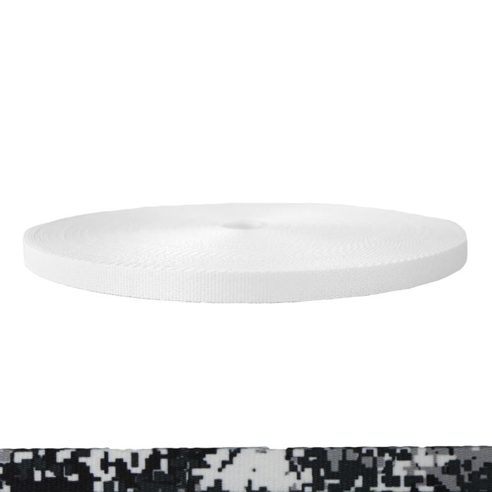 5/8 Inch Picture Quality Polyester Webbing Camouflage Digital Winter