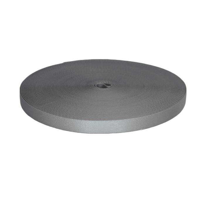 5/8 Inch Picture Quality Polyester Webbing Gray