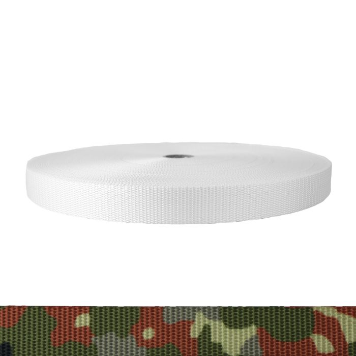 1 Inch Utility Polyester Webbing Camouflage Flecktarn