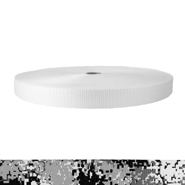 1 Inch Utility Polyester Webbing Camouflage Digital Winter
