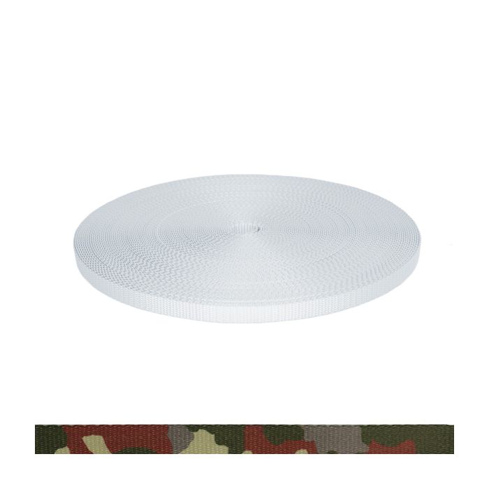 1/2 Inch Utility Polyester Webbing Camouflage Flecktarn