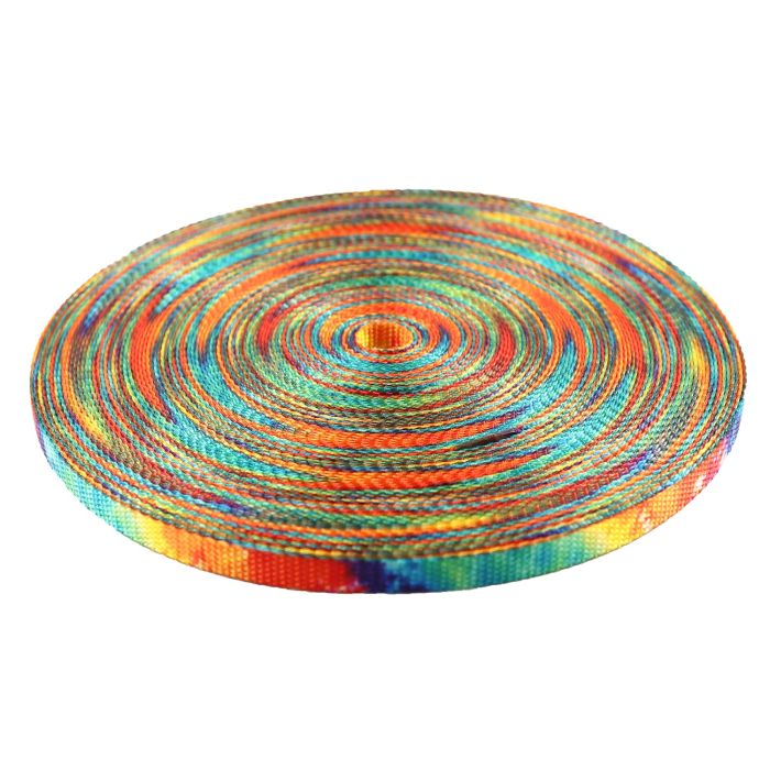 1/2 Inch Utility Polyester Webbing Tie Dye