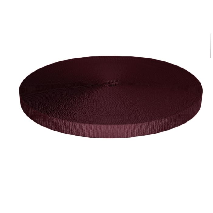 3/4 Inch Utility Polyester Webbing Burgundy