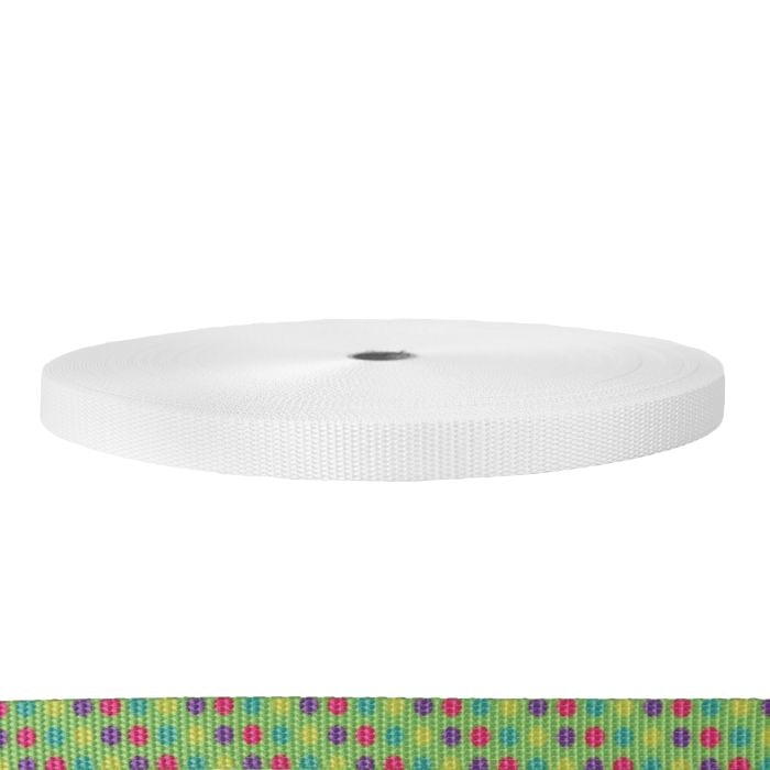 3/4 Inch Utility Polyester Webbing Candy Dots