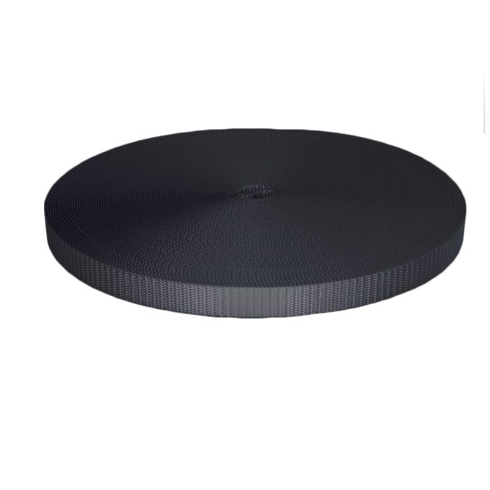 3/4 Inch Utility Polyester Webbing Charcoal