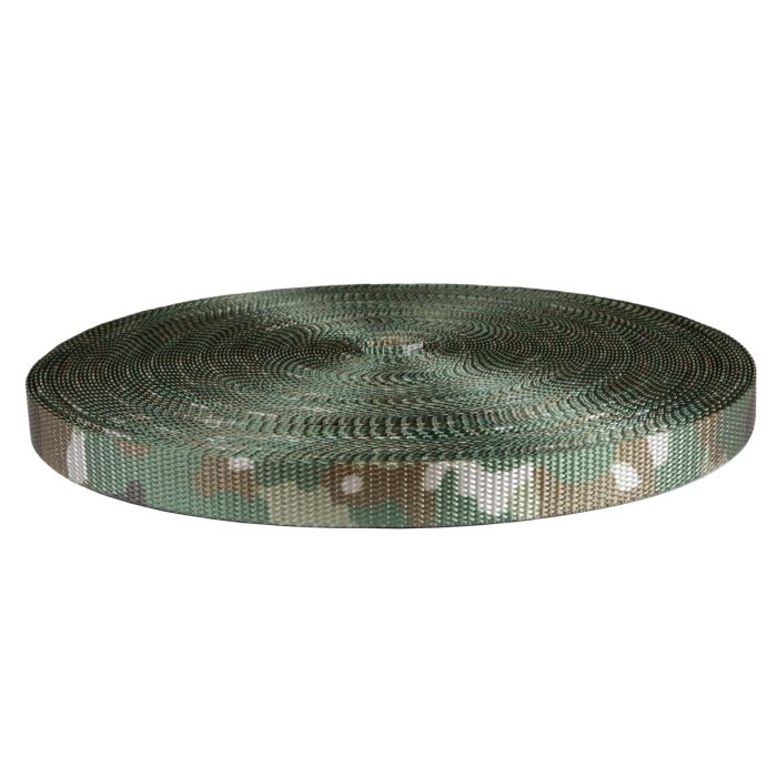 3/4 Inch Utility Polyester Webbing Camouflage Quadra