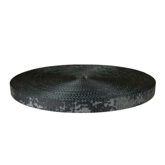 3/4 Inch Utility Polyester Webbing Camouflage Digital Dark