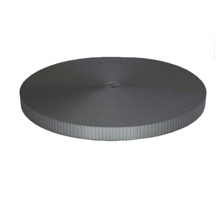 3/4 Inch Utility Polyester Webbing Gray