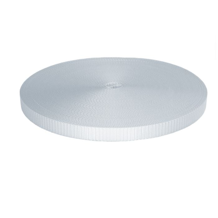 3/4 Inch Utility Polyester Webbing White