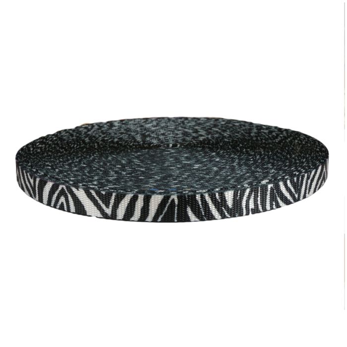 3/4 Inch Utility Polyester Webbing Zebra
