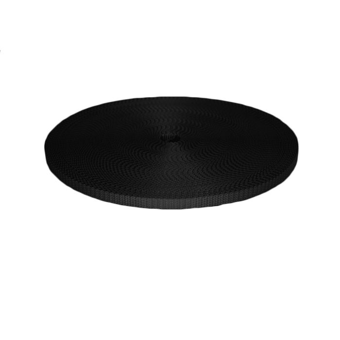 3/8 Inch Utility Polyester Webbing Black