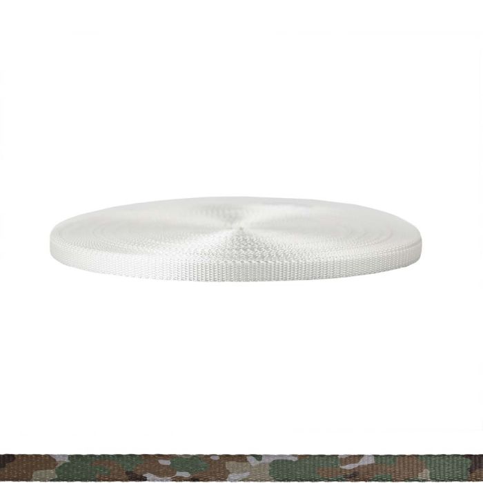 3/8 Inch Utility Polyester Webbing Camouflage Quadra