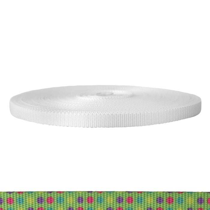 5/8 Inch Utility Polyester Webbing Candy Dots