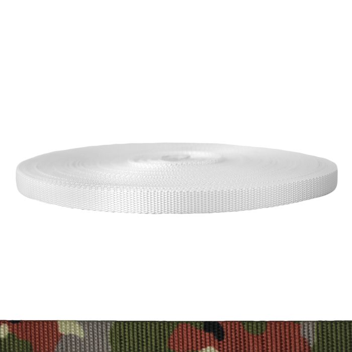 5/8 Inch Utility Polyester Webbing Camouflage Flecktarn