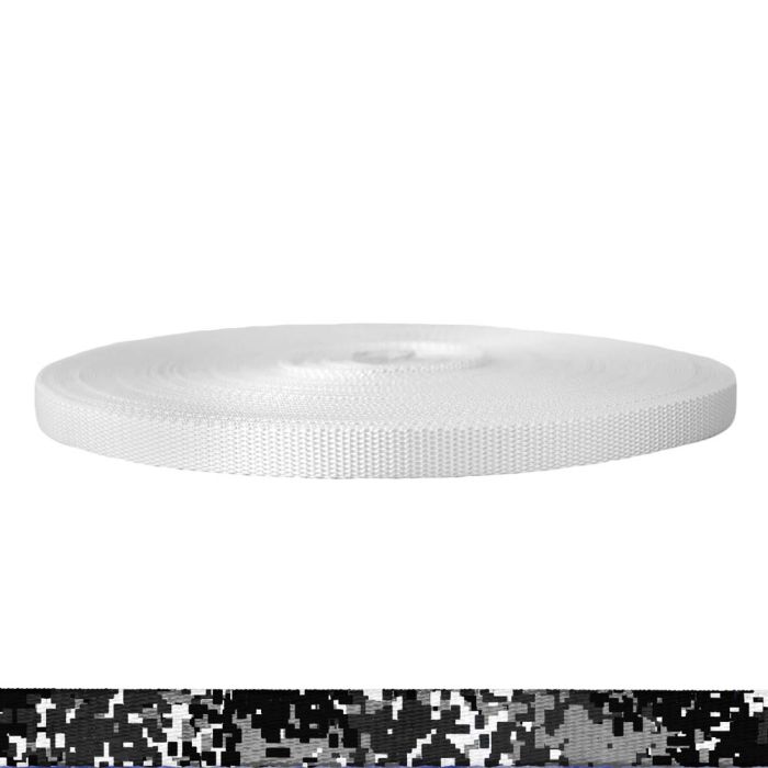 5/8 Inch Utility Polyester Webbing Camouflage Digital Winter