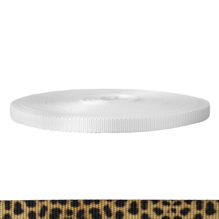 5/8 Inch Utility Polyester Webbing Leopard
