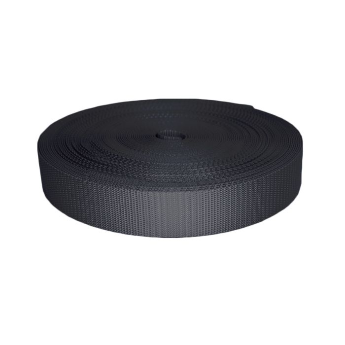 1-1/2 Inch Utility Polyester Webbing Charcoal