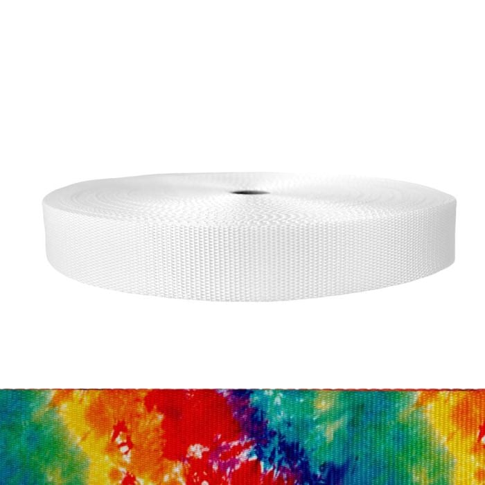 1-1/2 Inch Utility Polyester Webbing Tie Dye