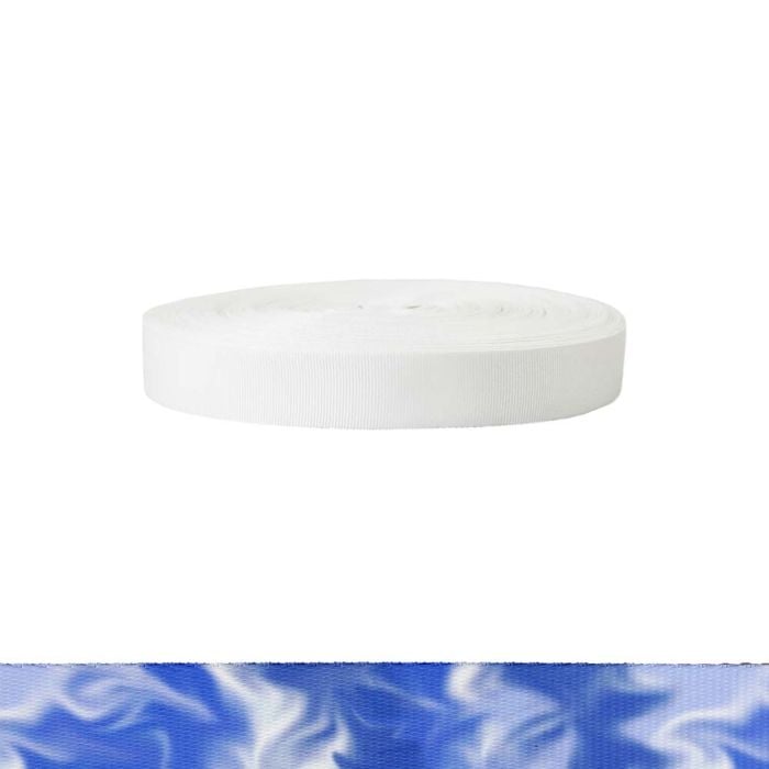 1 Inch Polyester Ribbon Blue Smoke