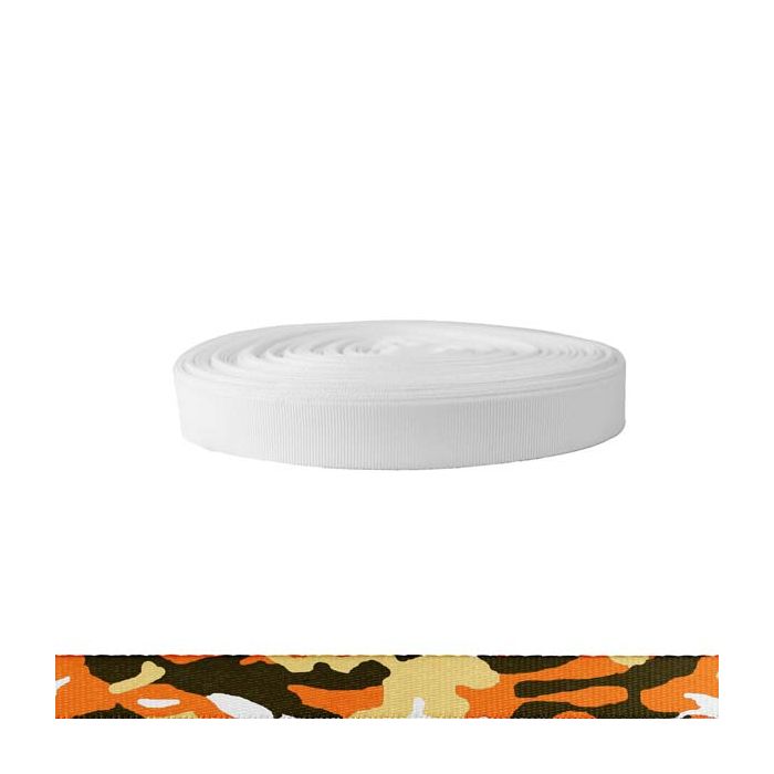 3/4 Inch Polyester Ribbon Camouflage Autumn