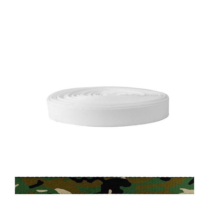 3/4 Inch Polyester Ribbon Camouflage Original