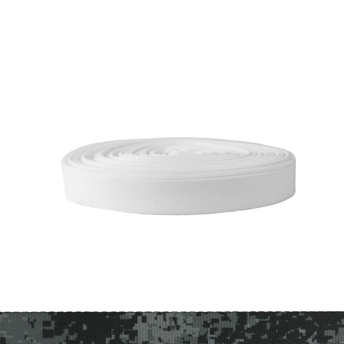 3/4 Inch Polyester Ribbon Camouflage Digital Dark
