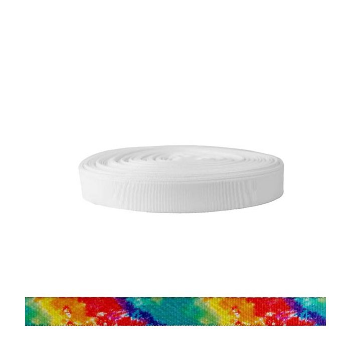 3/4 Inch Polyester Ribbon Tie Dye