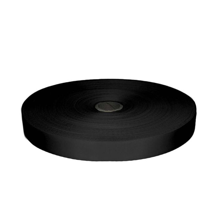 1 Inch Polyester Satin Black