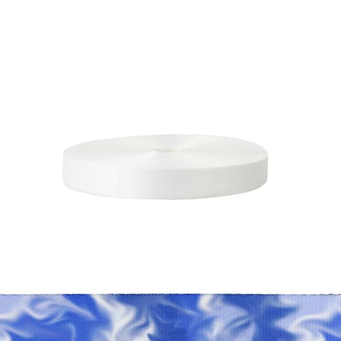 1 Inch Polyester Satin Blue Smoke