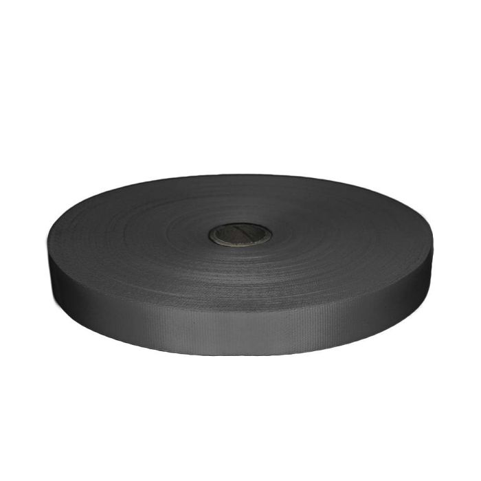 1 Inch Polyester Satin Charcoal