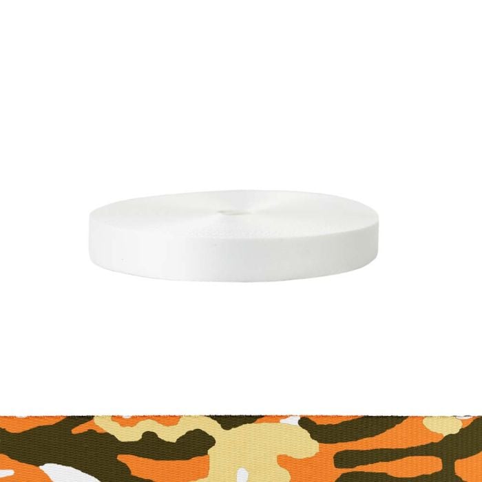 1 Inch Polyester Satin Camouflage Autumn