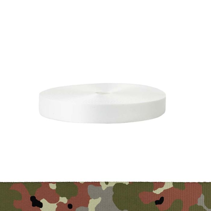 1 Inch Polyester Satin Camouflage Flecktarn